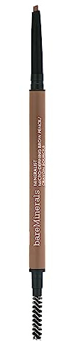bareMinerals Mineralist Detailing Micro-Fill Brow Pencil, 12 hours Waterproof, Smudge-resistant for Fuller Brows, Pencil with Built-In Spoolie, Vegan