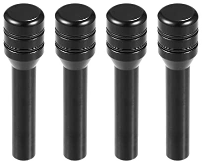 QUARKZMAN 4pz Universale Porta Serratura Perno Bastone Tappo Copertura Alluminio Lega Nero