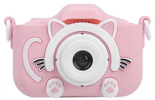 Kinderkamera, 2,0 Zoll Bildschirm Videokamera, 2400W Pixel Digitale DV-Kamera, Cartoon-Kind-Camcorder, 3-10 Jahre Altes Mädchen, (Rosa)
