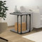 Annlera Table de Salon Sonoma Gris 50x35x52 cm Bois d'ingénierie et Acier Bout de Canapé Style Industriel Table Basse Couloir Fonction de Rangement pour Garder Magazines Livres Meuble TV