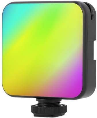 ayex Hochwertige RGB Videoleuchte einstellbare Helligkeit 20 kreative Lichteffekte 2000mah Akku USB-C