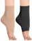 2 Paar Knöchel Medizinische Kompressionsstrümpfe Herren & Damen 20-30mmhg, Stützstrümpfe Kompressionssocken für Schwellung Plantarfasziitis Verstauchung Neuropathie Sport (Schwarz+Beige, M)