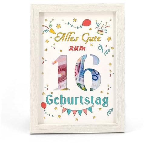 16. Geburtstag Geldgeschenk, Geldgeschenke Geburtstag 16 Alles Gute zum 16.Geburtstag Deko Mädchen Junge, Geschenk 16. Geburtstag Kreative Geschenkideen zum 16 Geburtstagskarte für Freunde, Familie