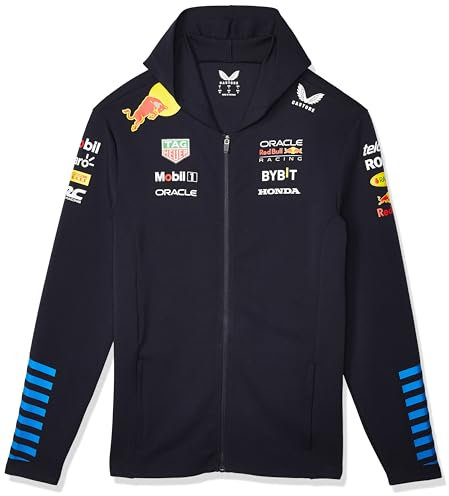 Red Bull Racing Formula One Team - Official 2024 Formula 1 Merchandise - Replica Team Full Zip Sweatshirt Hoody - Night Sky - Unisex (UK, Alpha, S, Regular, Regular, Night Sky)