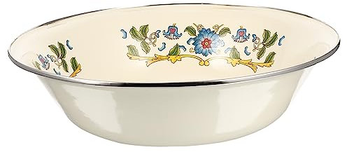 Zerodeko Ciotola Smaltata Per Zuppa Bacinella Vintage Smaltata Per Conservare Alimenti Contenitore Facile Da Pulire Per Cucina e Casa