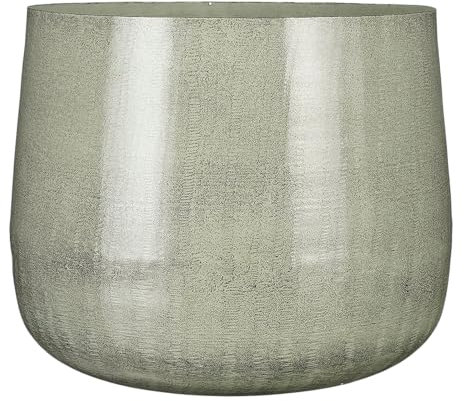 MICA Decorations Benson Blumentopf - 32x32x27 cm - Eisen - Dunkelgrün