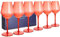 HAHASHOW Incassable Verres à vin coloré 100% Tritan-Plastique Verres à vin 440ml Verres à Boire pour Le Parti Lot de 6, Rouge