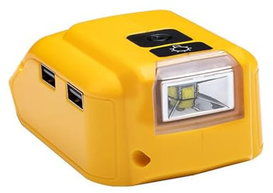 ZEZEFUFU USB Battery Adapter Phone Charger with Light for Dewalt 14.4V to 20V Max XR Lithium Battery