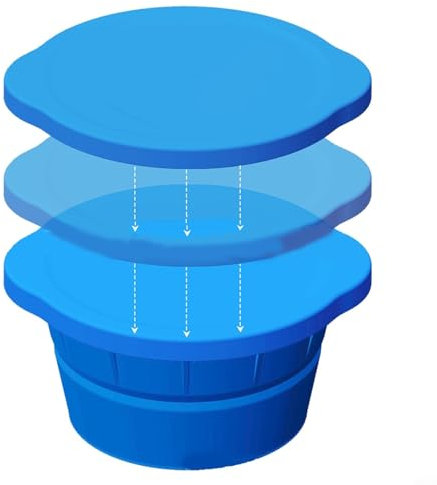 Silicone Ice Cube Tray with Spill-Proof Lid, Easy-to-Remove Ice Cube Tray, Silicone Ice Cube for Ice Baths, Leak-Proof, Nonstick(Blue)