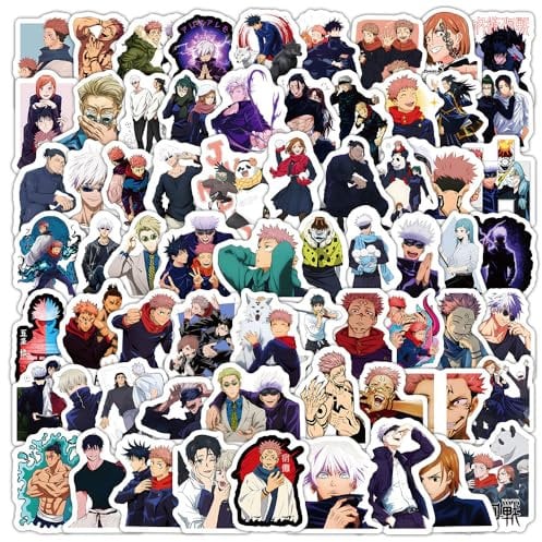Jujutsu Kaisen Anime Stickers Pack 100 PCS |Stickers for Car,Laptop,Water Bottles,Stickers for Teens Cute Vinyl Decals