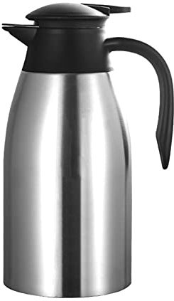 Isolierte Teekanne, isolierte Kaffeekanne, Isolierkanne, Edelstahl-Thermoflasche, Kaffee-/Tee-Karaffe, 2 l, isolierte Vakuumflaschen, Reisethermoskanne, Wasserkocher, Isolierkanne (Farbe: 04)(1)