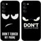 Schutzhülle für Samsung Galaxy S21 FE / S21-FE I Don't Touch My Phone Bedruckt I TPU Gel Silikon I 2 Stück Handy hülle Schutz