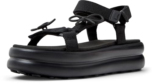Camper, Pelotas Flota Up, Women Sandal, Black, 38, (EU)