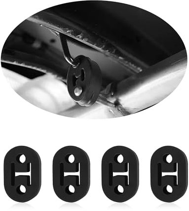 4PCS Hochleistungs 2 Löcher Auspuffgummi,12mm Loch Auspuff Halter Universal Fit Für Auto Lkw Suv,Isolator Auspuff Halter für Stoßdämpfer Geräuschreduzierung Von Auspuffanlage (4PCS)