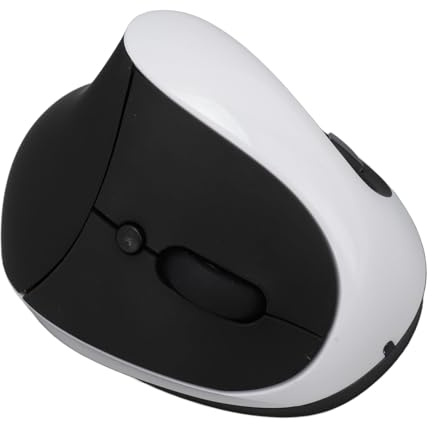 Topiky Rechtshändermaus, Ergonomische Vertikale Kabellose Maus mit USB Adapter, Einstellbare DPI 2,4 G Kabellose Maus, für PC, Laptop, Tablet (White)