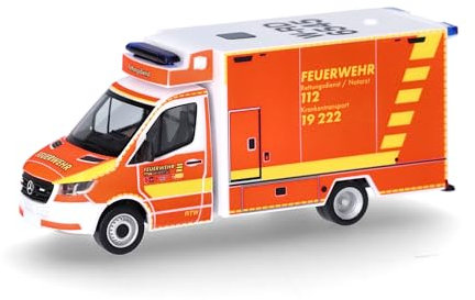 herpa modellino auto Mercedes-Benz Sprinter 18 ambulanza, miniatura in scala 1:87, pezzo da collezione, Made in Germany, modello in plastica.