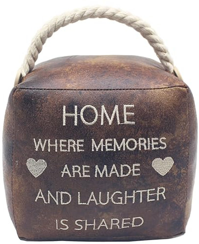 Lesser & Pavey Faux Leather Memories Doorstop for Home & Office | Stylish Door Wedges & Door Stoppers for Floor | Door Stops for Indoors & Outdoors | Reliable Door Wedges for Bedroom