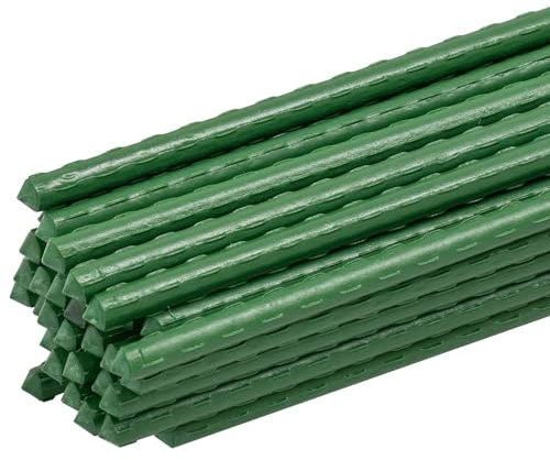 Elixir Gardens Plastic Coated Steel Metal Support Canes Stakes | Various Lengths from 60cm - 300cm (2ft - 10ft) | Quantities of 5-1000 Available | 20 x 60cm (2ft)