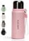 pluseight Insulated Water Bottle with Straw, 600ml Leak Proof 18/8 Stainless Steel Vacuum Tumbler for Sports, Gym or Office, BPA-Free Keep Cold 24H Hot 12H (Pink)