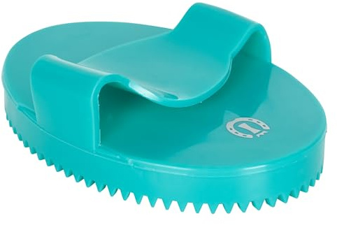Imperial Riding Gummistriegel IRH, weicher ovaler Striegel aus Gummi mit griffiger Oberfläche, schonende Fellreinigung für Pferde & sicheren Halt, Jade