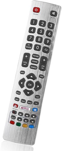 Telecomando Sostitutivo SHW/RMC/0115, Compatibile Con I Televisori Sharp Aquos UHD 4K Freeview.