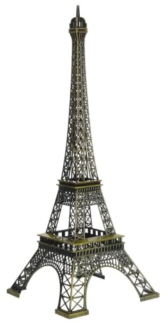 Garneck Eiffelturm Modell Statue Aus Metalllegierung 38cm Romantische Tischdekoration Rustikale Pariser Deko Für Wohnzimmer Und Büro