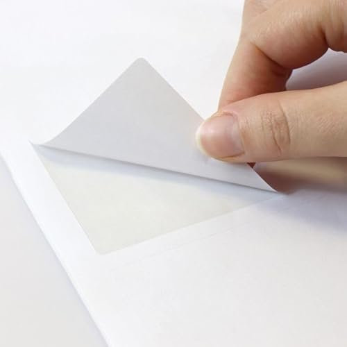 DIN A5 Etiketten selbstklebend – 148x210mm – matte weiße Aufkleber mit Perforation – für Inkjet & Laserdrucker, beschreibbar – Sticker für Versand, DIY & Büro – Made in Germany (A5, 25, stück)