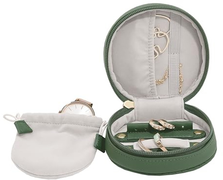 Stackers Emerald Round Travel Jewellery Box