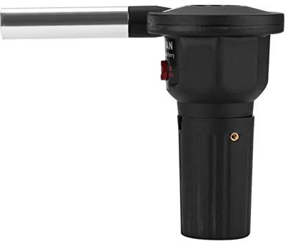 OEBUAFI Ventilador Portátil para Barbacoa, Soplador de Aleación de Aluminio Tipo D, Funciona con Pilas, Parrilla para Acampar Al Aire Libre, Ayuda para el Encendido, Arrancador de