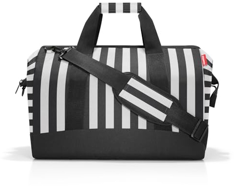 reisenthel Allrounder L summerstripes Black – Vielfältige Doktortasche zum Reisen, für die Arbeit oder Freizeit – Mit funktional-stylischem Design