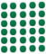 50x Magnete, Grün Ø 24mm, Haftmagnete für Whiteboard, Kühlschrankmagnet, Magnettafel, Magnetwand, Magnet Rund