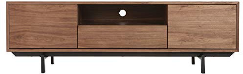 Miliboo - Mueble TV diseño Vintage 160cm Nogal Manny