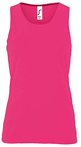 SOLS Damen Tank Top Womens Sports Sporty 02117 Neon Pink XXL