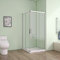 Duschkabine Eckeinstieg 76x76cm Duschabtrennung Dusche Schiebetür Duschwand 5mm ESG Sicherheitsglas Höhe 185cm