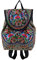 OFKPO Vintage Bestickt Blumenmuster Rucksäcke,Damen Freizeit Schulrucksack Leinwand Rucksäcke