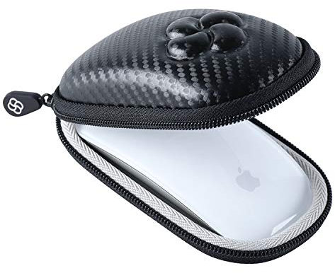 Koonice Hard Case Compatible for Apple Magic Mouse (I and II 2nd Gen) Including Carabiner (Black)