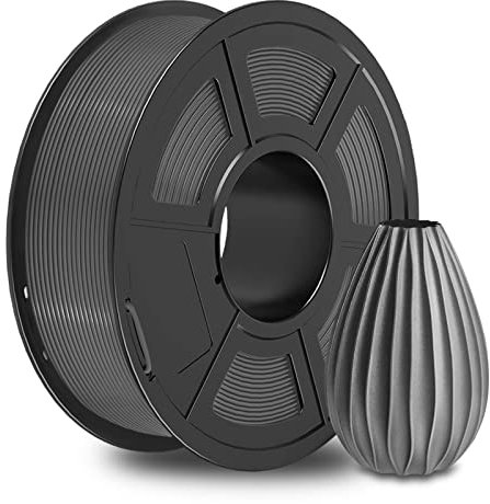 SUNLU PETG Filament 1,75 mm mit SUNLU Upgrade 1 kg Rolle, Maßgenauigkeit +/- 0,02 mm, für die meisten FDM 3D Drucker, Grau
