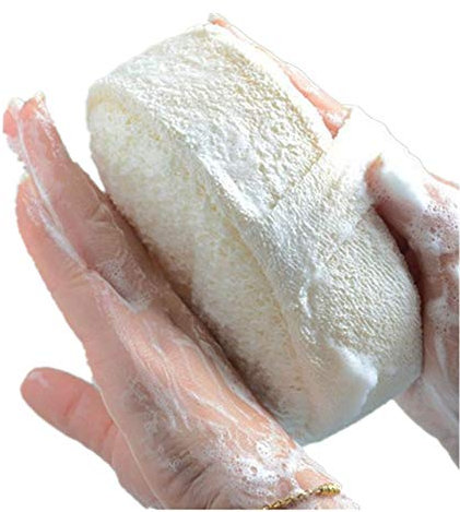 2pcs Gant de Toilette en Loofah éponge Exfoliante en Loofah Naturel Gommage Douche Bain Corps Dos Exfoliant pour Homme Femme Soins de la Peau Nettoyage Lavage