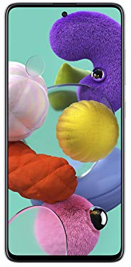 Samsung Galaxy A51 Smartphone débloqué (128 Go, 4 Go) 6,5 , 48 MP Quad Camera, Double SIM gsm Unlocked A515F / DS- Global 4G LTE International Model (Prism Crush White)
