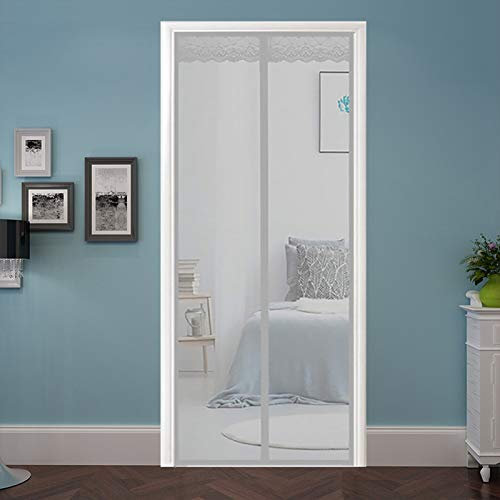 AMZERO Zanzariera Finestra Magnetica, 150x250cm Zanzariere a Rullo Ultra Silenzioso Chiudi Automaticamente per Porte d'IngressoPorte Cortili, Grigio