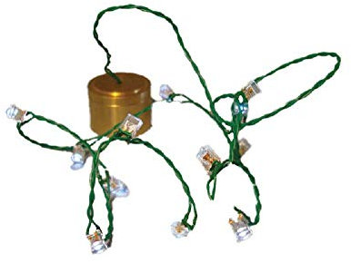 Melody Jane Puppenhaus 12 klare Lichter Miniatur batteriebetrieben Weihnachtsbaum Beleuchtung