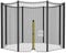 NONMON Sicherheitsnetz Ersatznetz für Trampolin Ø 397 cm 8 Stangen, Schwarz Gartentrampolin Ersatznetz Netz Außenliegend reißfest UV-beständig einfache Montage Eingangstür mit Reißverschluss