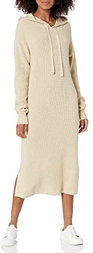 The Drop Claudia kuscheliges Pullover-Midikleid mit Kapuze, für Damen