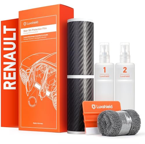 Luxshield Auto Einstiegsleisten Schutz für Renault Clio 5 (V) I 2019-2025 - Schutzfolie Autotür Zubehör Zierleisten Lackschutzfolie Carbon Schwarz