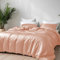 LINENWALAS 100% Organic Bamboo Double Duvet Cover 200x200 cm and 2 Pillowcases 50x75 cm, Soft, Cooling, Hypoallergenic Bamboo Bedding Set (Double, Peach Fuzz)