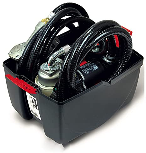 Piusi AdBlue/DEF und Wasserabsaugkit zum Entleeren von Auto- und Fahrzeugtanks. Inklusive Box, Pumpe 34 l/min bei 230V/50Hz und 2 Saugrohren à 4 m | PIUSIBOX Car Suction F00201R20