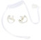 UAYESOK Tube acoustique de rechange transparent avec écouteurs en silicone souple pour radio bidirectionnelle Motorola Kenwood Baofeng Talkie Walkie Headset Kit (transparent)