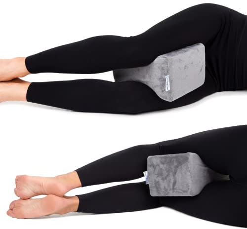 Hochwertiges Kniekissen Für Seitenschläfer - Orthopädisches und Ergonomisches Beinkissen aus Memory Foam - Knie Kissen - Komfortables Visco Schlafkissen Für Beine und Knie