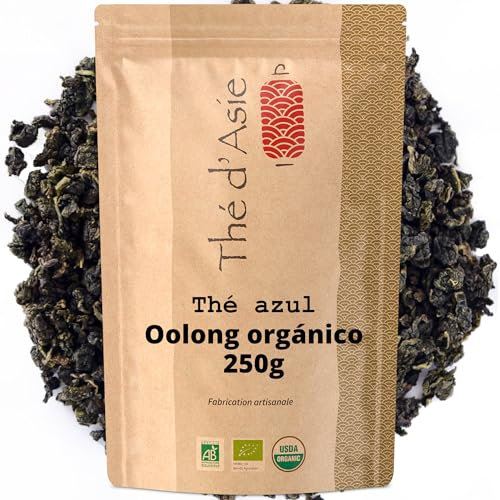 Khla - Té Azul Oolong Orgánico 250g - Té Oolong Orgánico a Granel - Hojas Secas - Té Wulong - Origen China - Para Tisana e Infusión de Hierbas