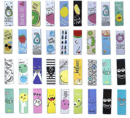 36 Stück Niedlichen Magnetische Lesezeichen, Lesezeichen Magnet, Magnetic Bookmark, Magnetische Lesezeichen Bunt, Magnet Magnetische Lesezeichen, für Kinder und Erwachsene, Büro, Lesen